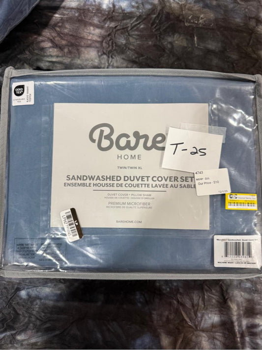 TWIN Sandwashed Duvet Cover Set