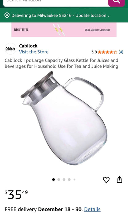 LARGE CAPACITY GLASS KETTLE