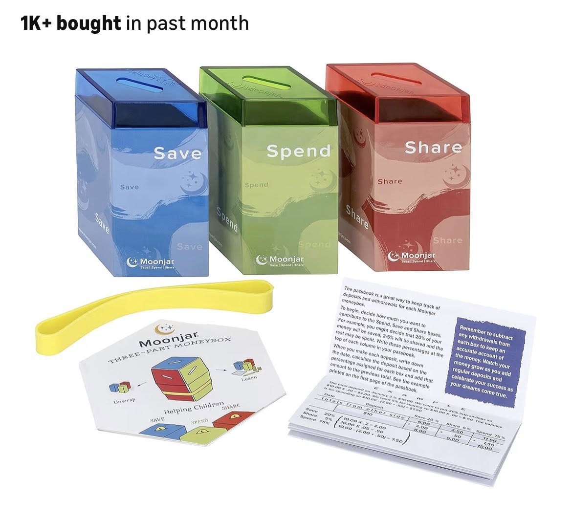 MOONJAR 3 PART MONEYBOX FOR KIDS