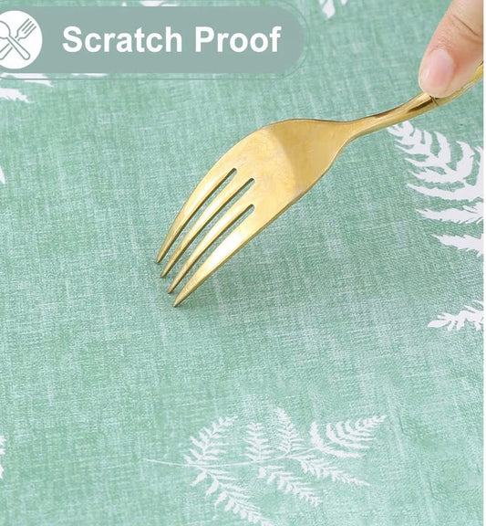 LIGHT GREEN LEAVES TABLE COVER 60 X 102