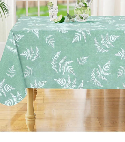 LIGHT GREEN LEAVES TABLE COVER 60 X 102