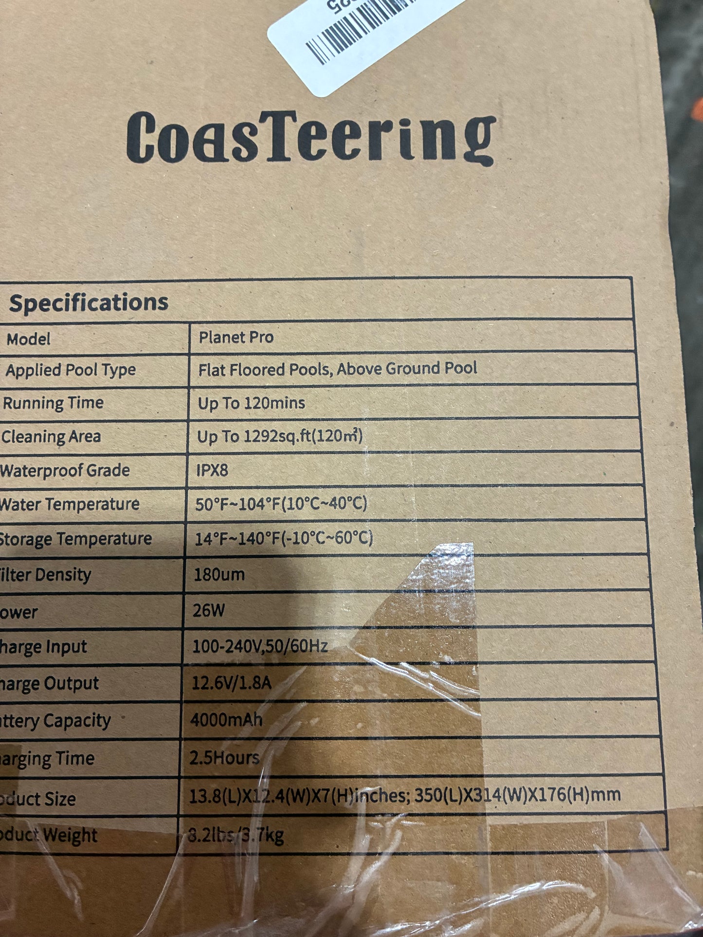 CoasTeering Wireless Pool Robot, 120 Minutes Powerful Suction,