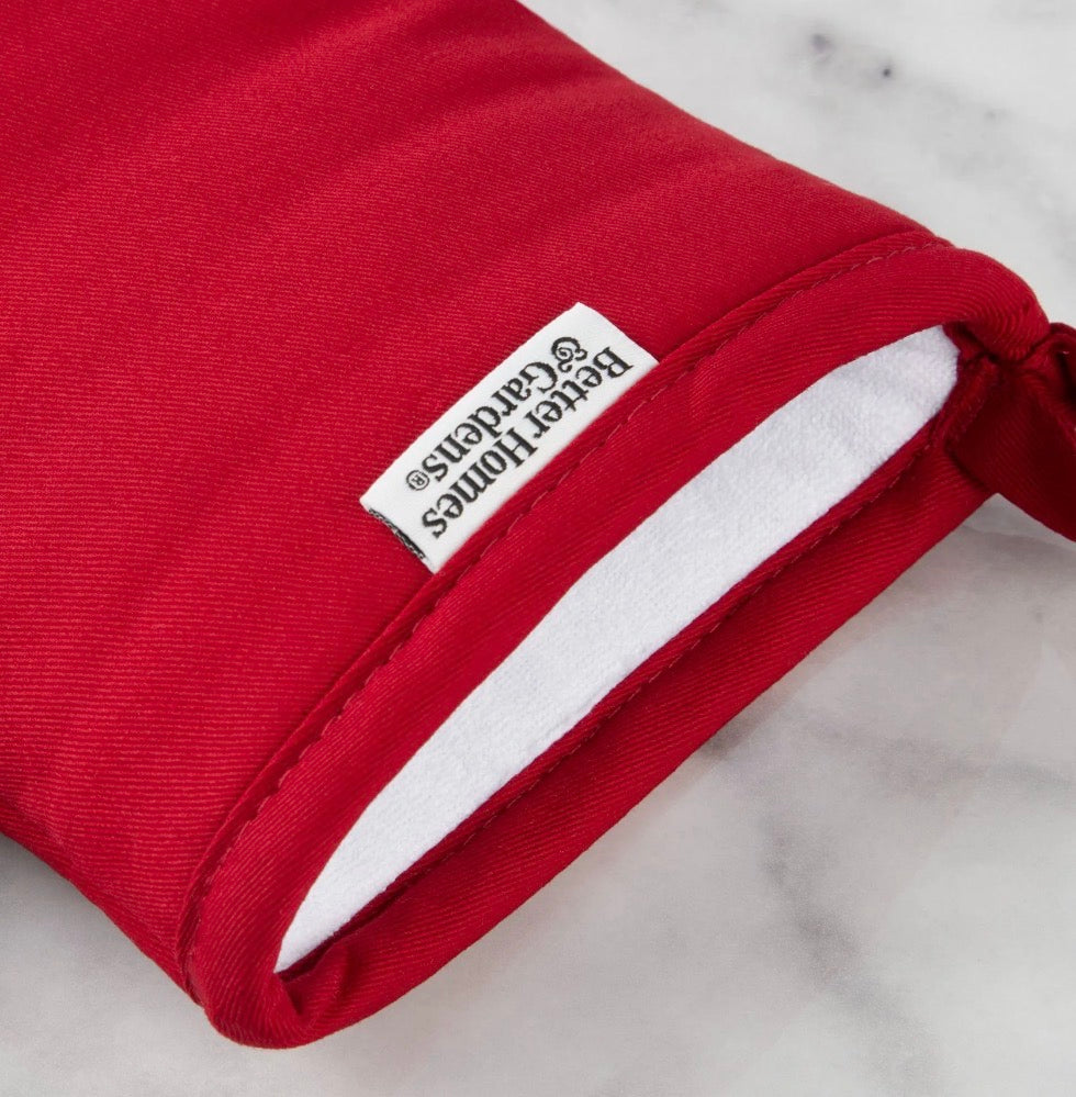 Better Homes & Garden Oven Mitt, Pot Holder,  Red,