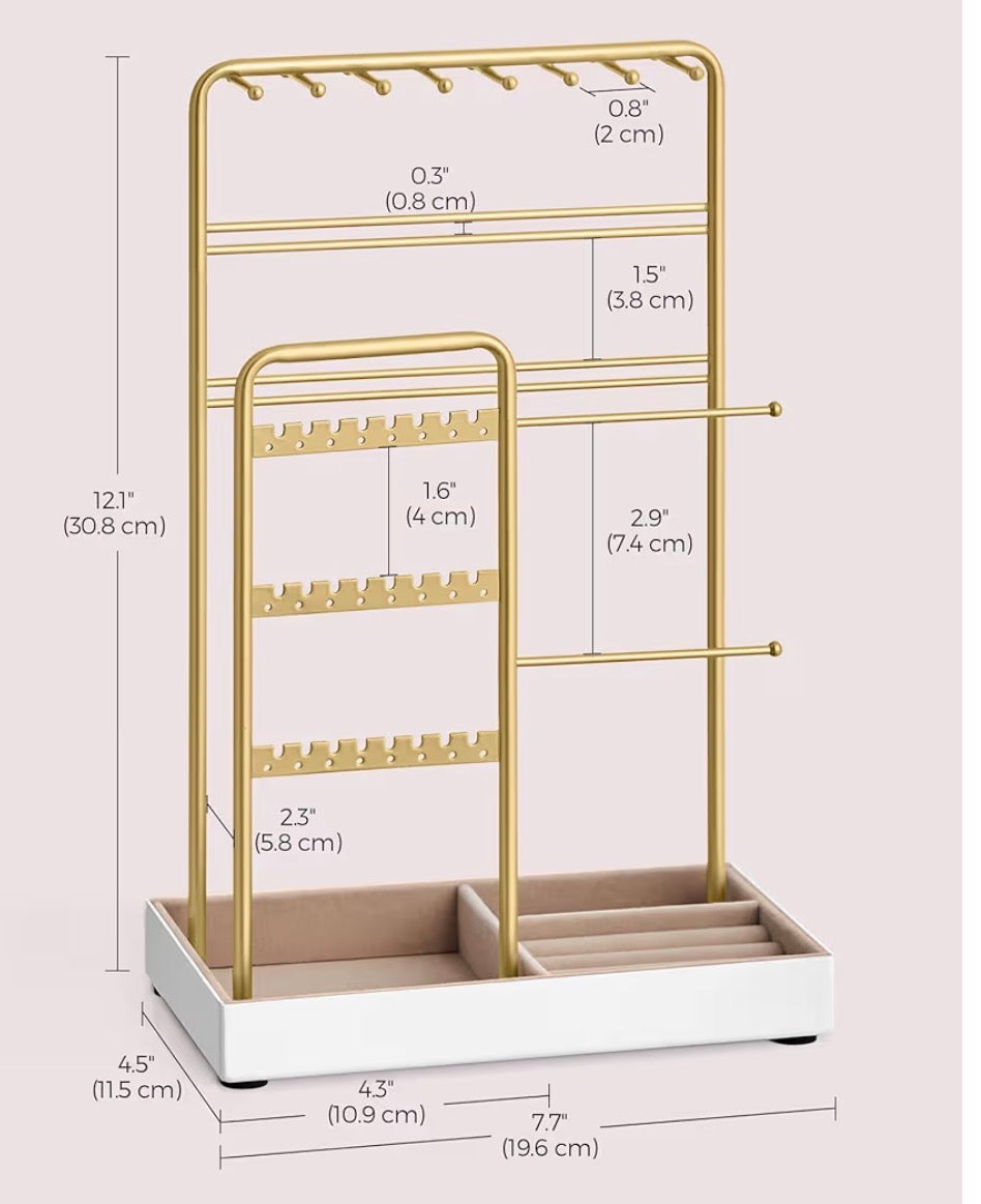 SONGMICS Necklace Holder, Jewelry Stand Holder Organizer,