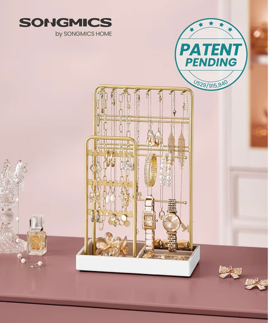 SONGMICS Necklace Holder, Jewelry Stand Holder Organizer,