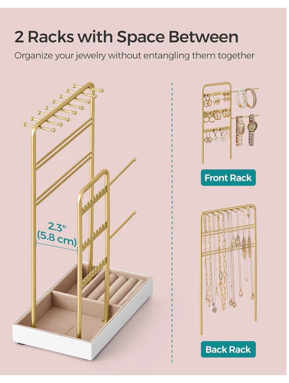SONGMICS Necklace Holder, Jewelry Stand Holder Organizer,