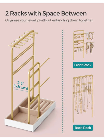 SONGMICS Necklace Holder, Jewelry Stand Holder Organizer,