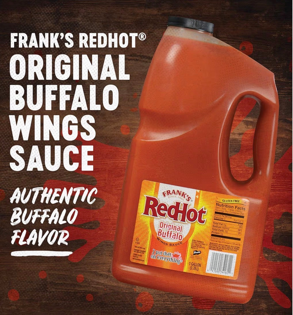 Frank's RedHot Original Buffalo Wings Sauce,  1 Gallon Bulk