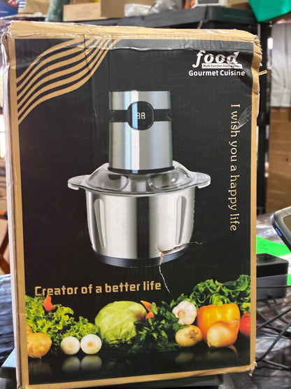 Electric Food Chopper, Meat Grinder with 5L Stainless Steel Bowl,