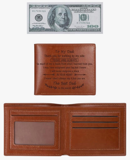 FATHERS DAY engraved leather wallet