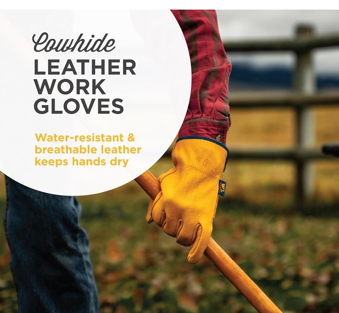 Wells Lamont Men's Slip-On HydraHyde Full Leather Work Gloves XL