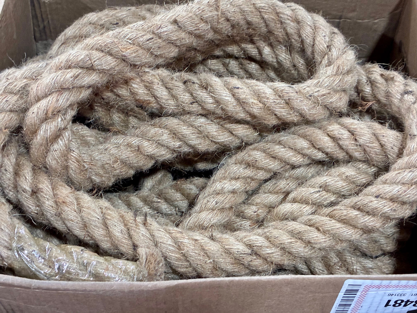 Jute Rope 1.5 Inch x 50 FT, Hemp Rope Twisted Heavy Duty,