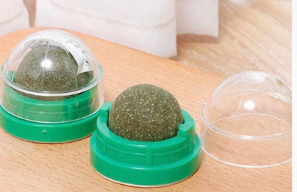 Rotatable Pet Catnip Ball Wall Toys
