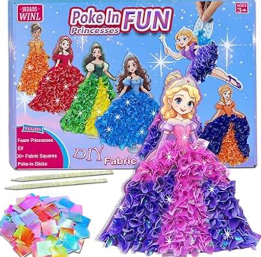 Poke in Fun Art Kit for Kids DIY Princess Craft Set