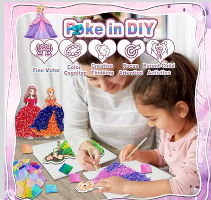 Poke in Fun Art Kit for Kids DIY Princess Craft Set