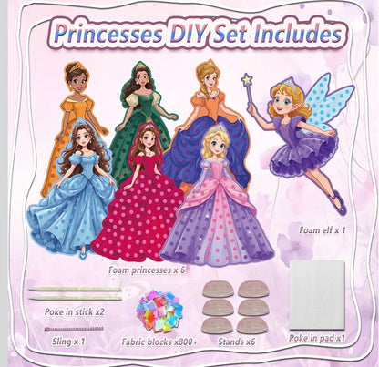 Poke in Fun Art Kit for Kids DIY Princess Craft Set