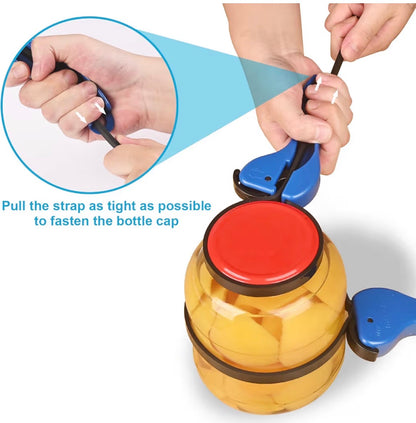 Double-Handle Jar Opener Seniors, Lg Jars, Arthritis, Patent, Self-Lock 2 pk