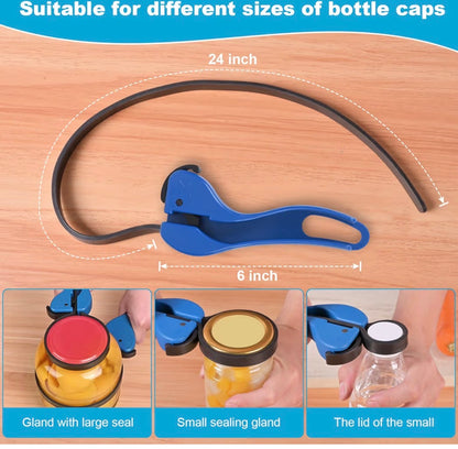 Double-Handle Jar Opener Seniors, Lg Jars, Arthritis, Patent, Self-Lock 2 pk