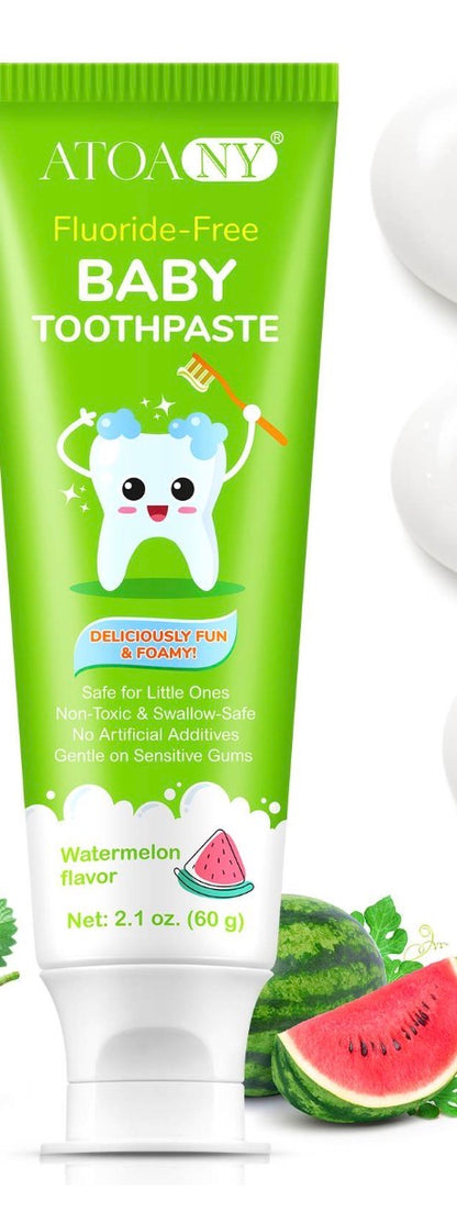 Fluoride Free Baby Toothpaste, Strawberry & Watermelon, 2.1 oz,