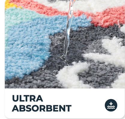 Space Microfiber Rug Water Absorbent  Mat for Kids, Bedroom, Kitchen, Dinning, Non Skid