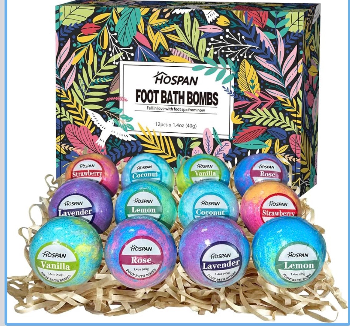 Hospan Organic Foot Bath 12 handmade bombs Set