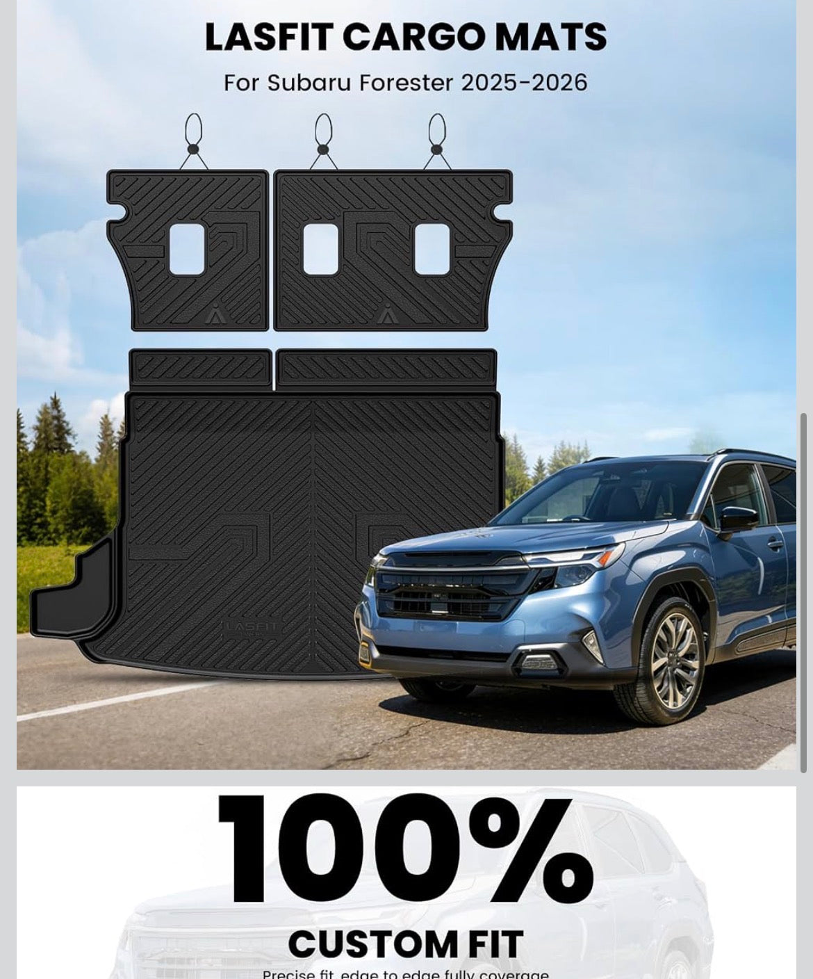 Cargo Tray Mat & Backrest Mat for Subaru Forester 2025-2026