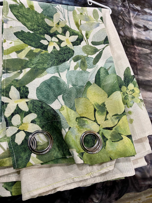Light linen-look synthetic blend   light Filtering Curtains