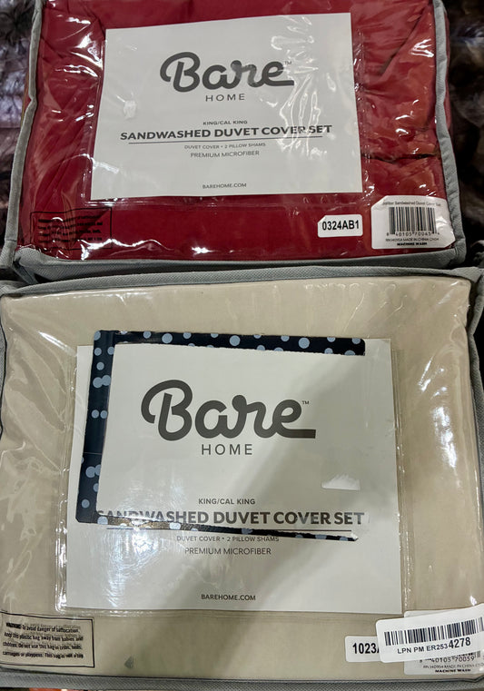 Bare Home Microfiber Duvet Cover Set - Ultra Soft Washed