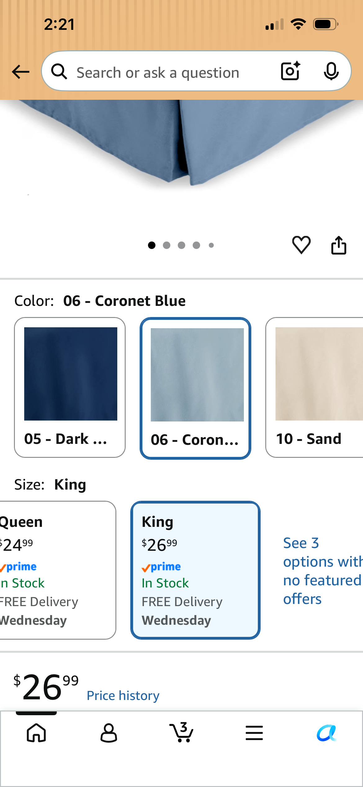 BARE King Size Bed Skirts