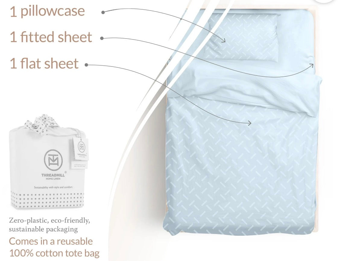 THREADMILL COTTON TWIN SHEET SET