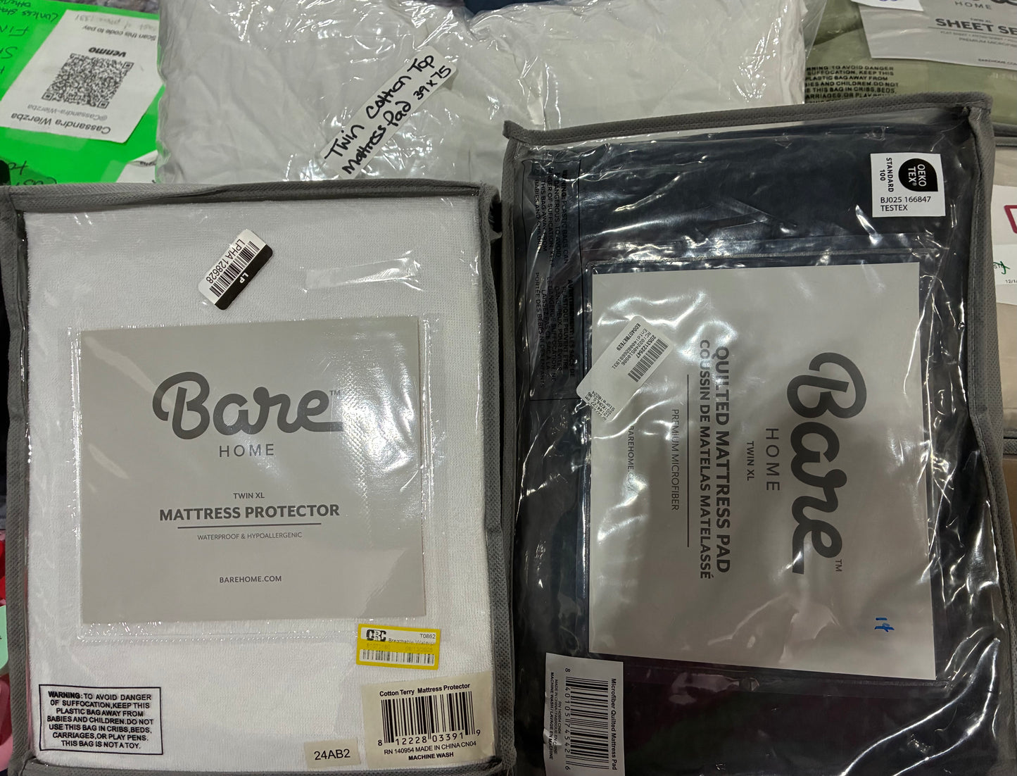 BARE -TWIN Mattress Protector or Mattress  Pad