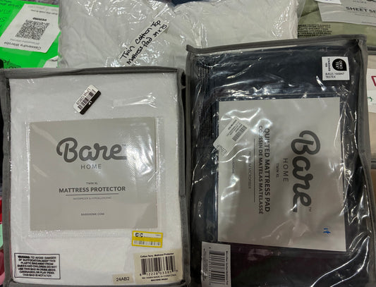BARE -TWIN Mattress Protector or Mattress  Pad
