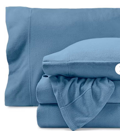 Polar Fleece Sheet Set by Bare Home - Twin, Coronet Blue