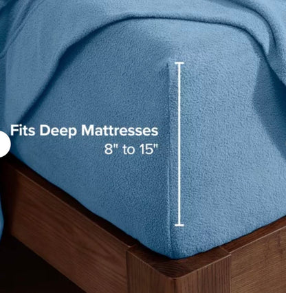 Polar Fleece Sheet Set by Bare Home - Twin, Coronet Blue