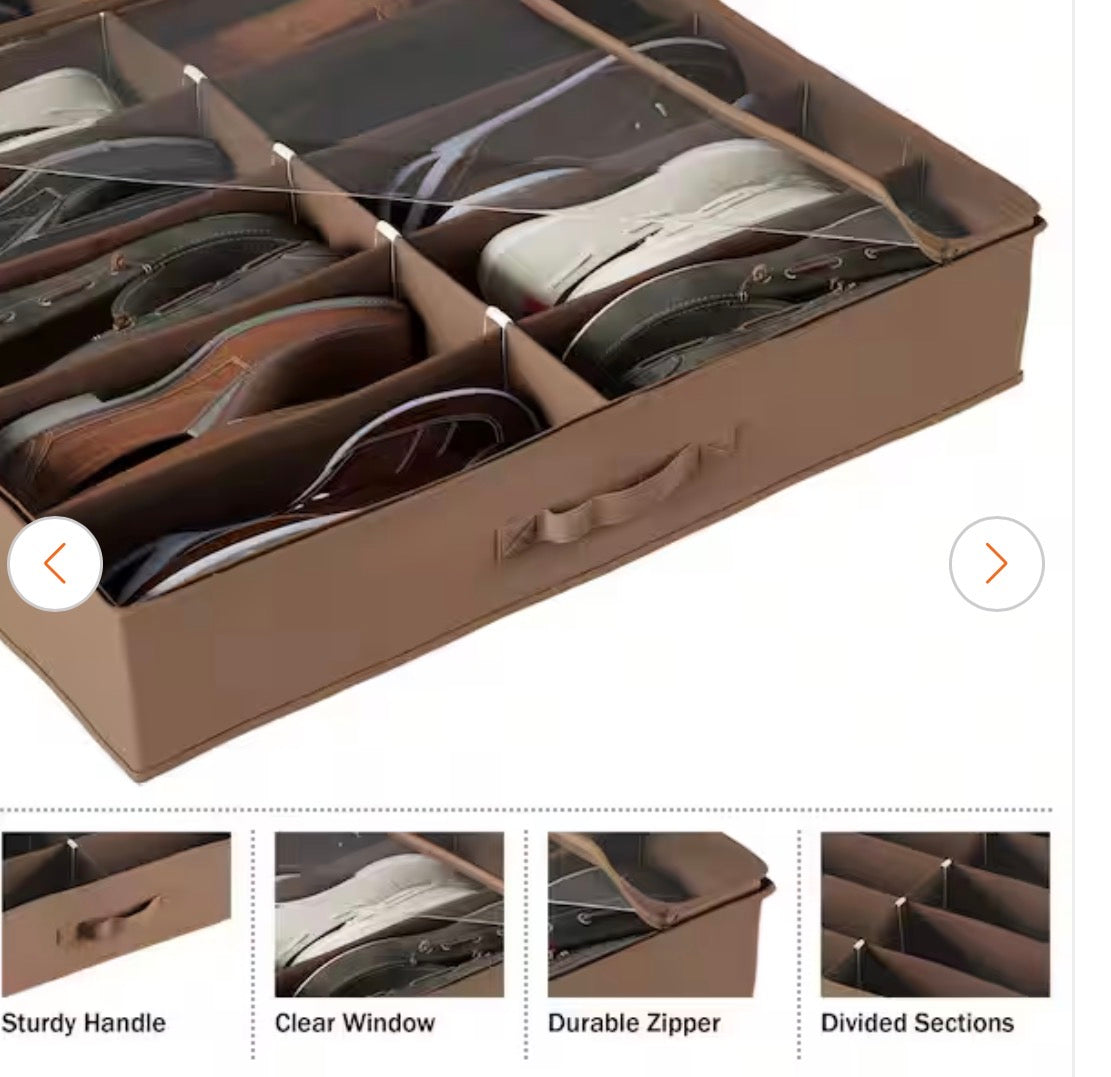 12-Pair  Underbed Shoe Storage