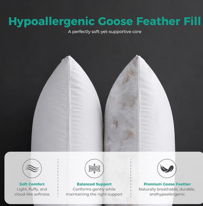 Three Geese Adjustable Layer Goose Feather Pillow,