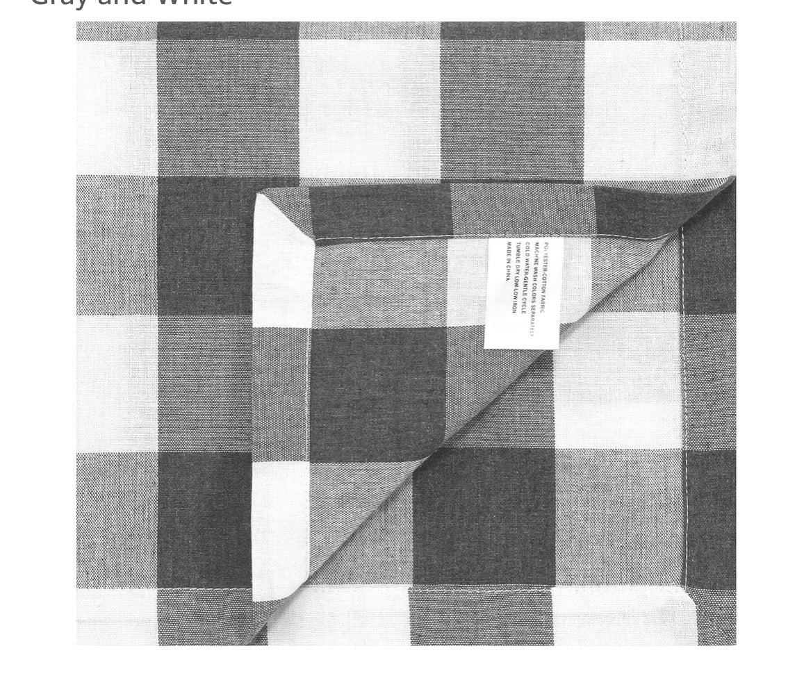 Cotton Blend Buffalo Plaid Table Napkins (Set of 12),