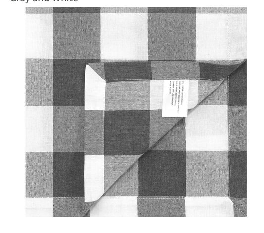 Cotton Blend Buffalo Plaid Table Napkins (Set of 12),