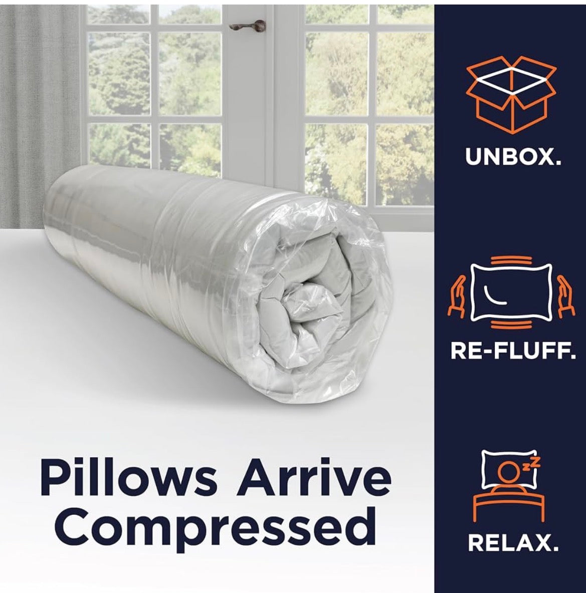 2 PACK of 20 X 20 OEKO TEX DOWN ALTERNATIVE PILLOW INSERTS