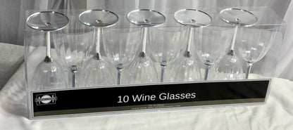 10 Pack Disposable wine glasses