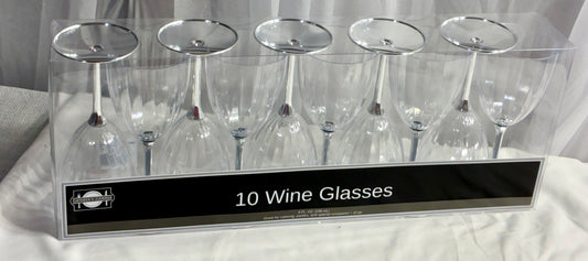 10 Pack Disposable wine glasses
