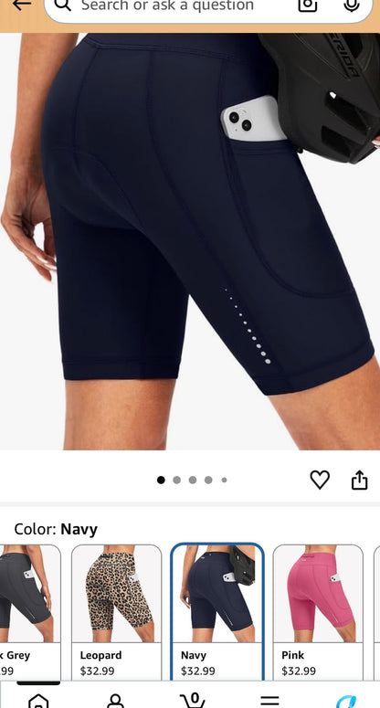 Bikewa Women's 4D Padded Shorts Cycling Riding Road Biking Shorts