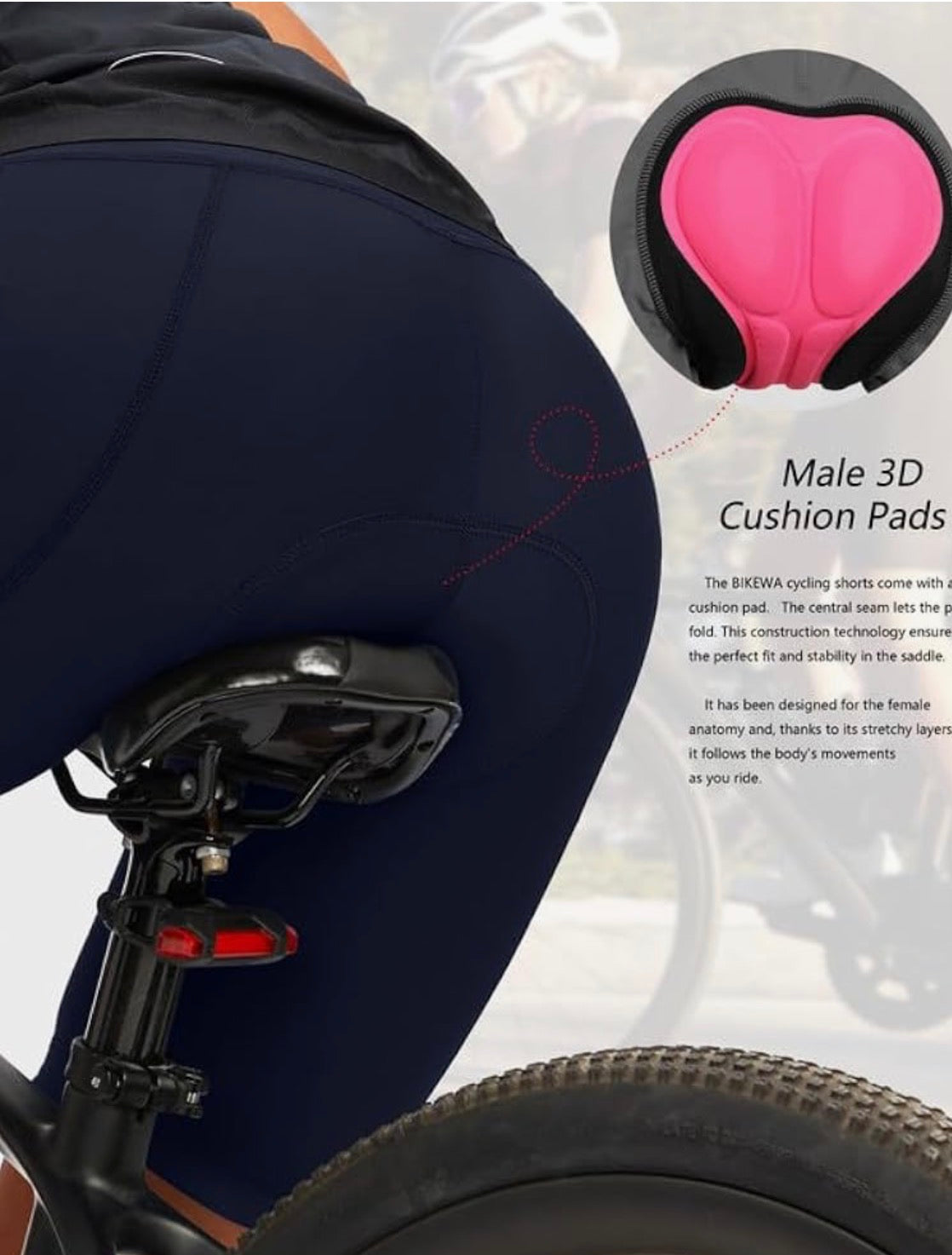 Bikewa Women's 4D Padded Shorts Cycling Riding Road Biking Shorts