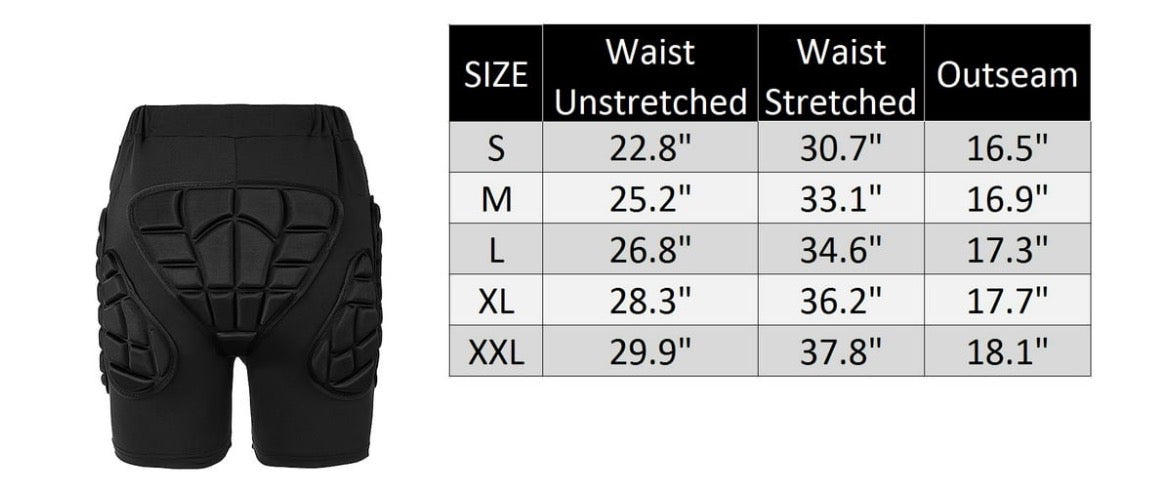 Breathable Hip Butt Tailbone Impact Protection Pads for Cycling Snowboard Skiing Skating