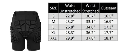 Breathable Hip Butt Tailbone Impact Protection Pads for Cycling Snowboard Skiing Skating