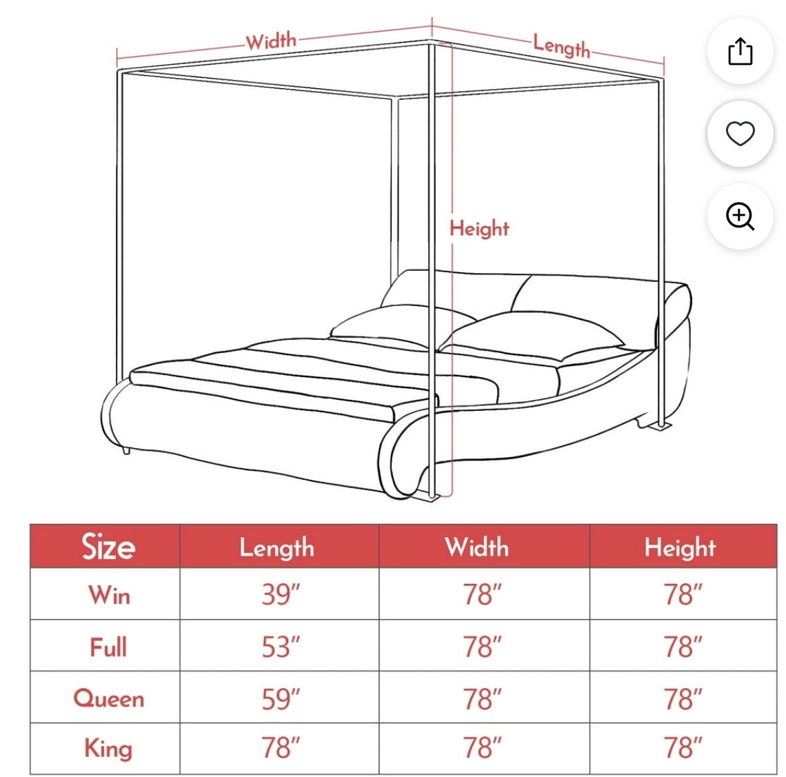 TWIN STAINLESS 4 CORNER BED  CANOPY FRAME