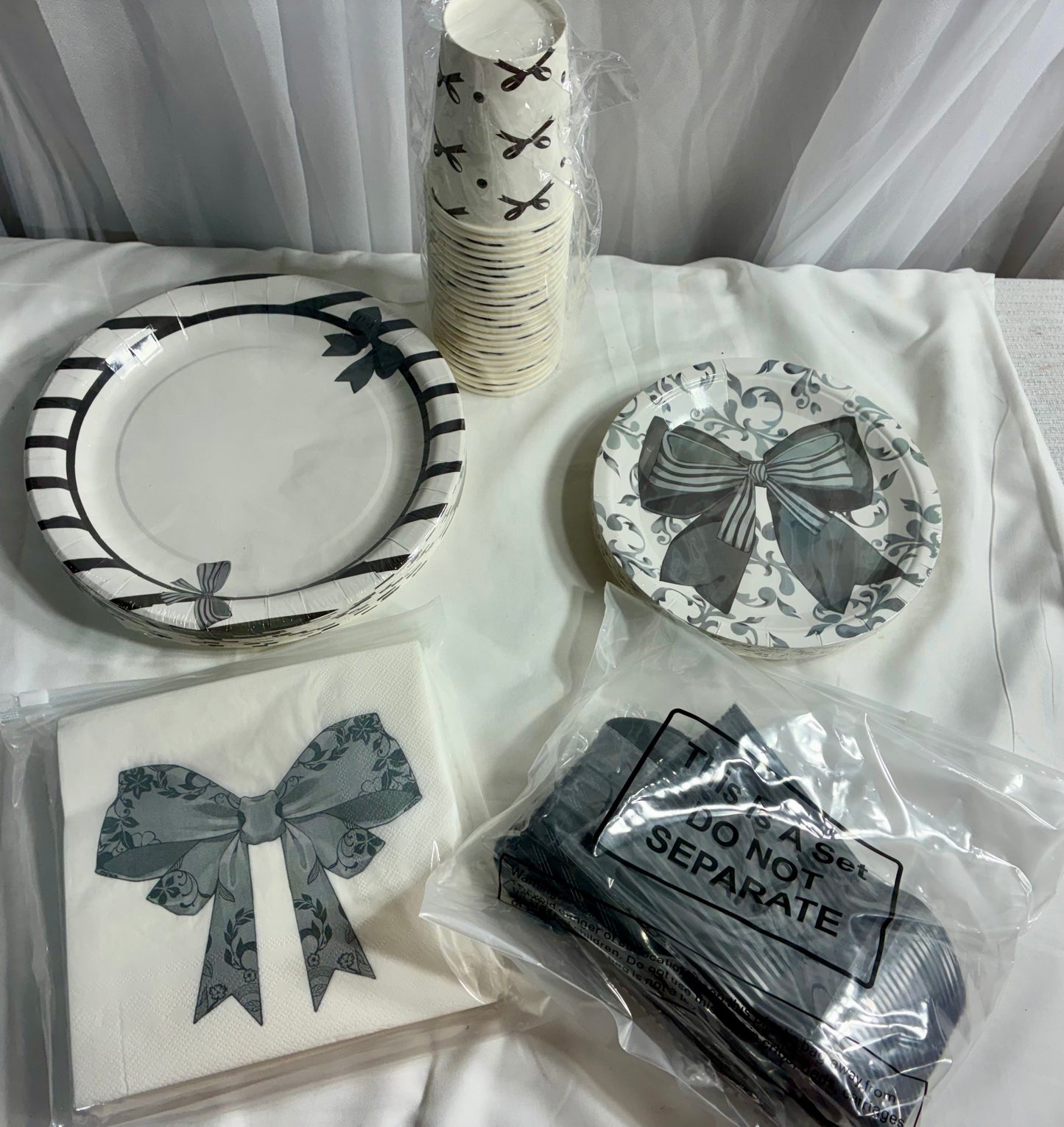 BOW PARTY SUPPLIES  - FOR 24