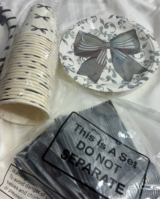 BOW PARTY SUPPLIES  - FOR 24