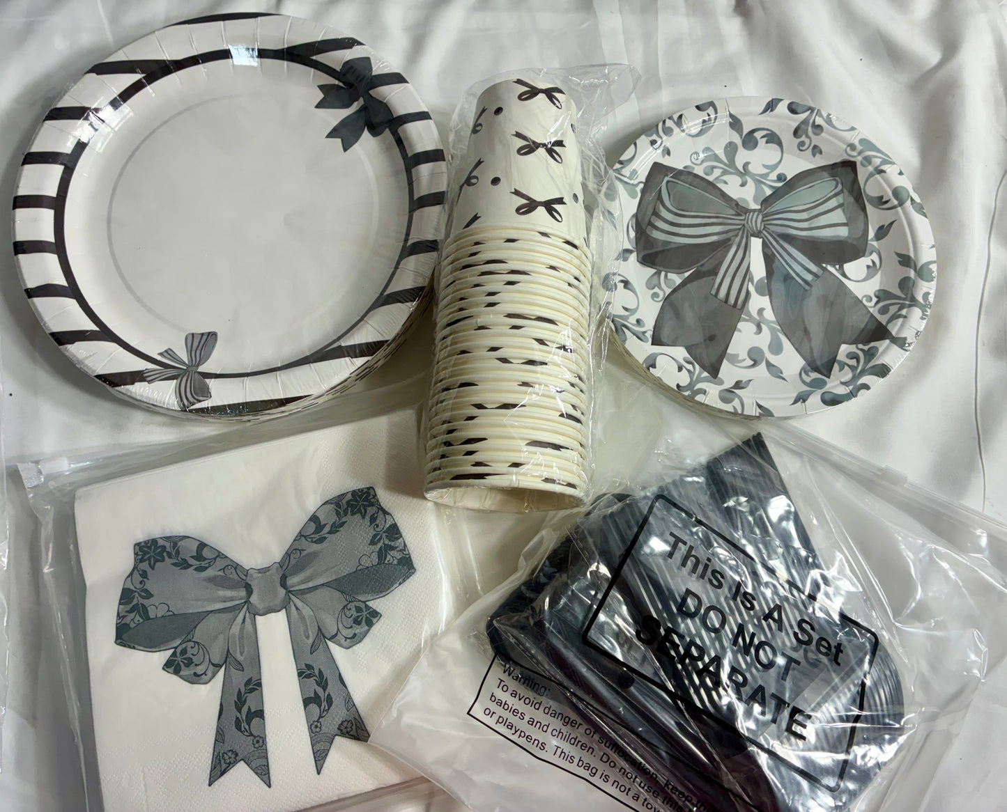 BOW PARTY SUPPLIES  - FOR 24