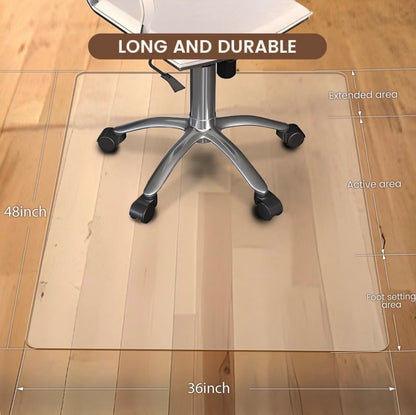 Office Chair Mat  48"x36", Transparent
